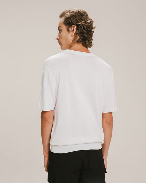Playera Blanca De Punto